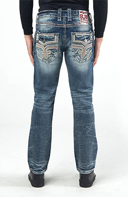 Stone Twill Rock Revival Jeans Herren